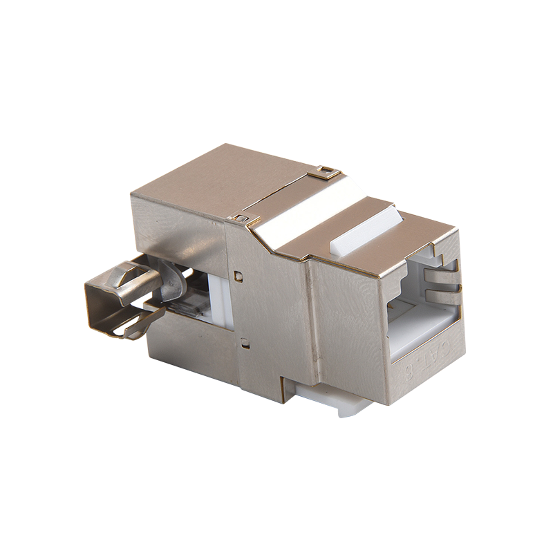 SMT-1016D8C6-FTP 180 degrés Cat6a Keystone Jack 110 & Krone IDC