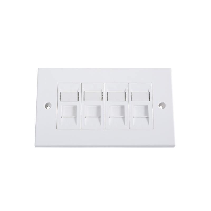 SMT-4306-140P-4P Two Gang Flat Frame Face Faceplate de type UK